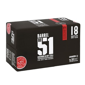 Picture of Barrel 51 5% Bourbon n Cola 18pk Bottles 330ml
