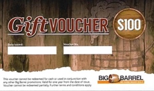 Picture of Big Barrel Gift Voucher $100.00