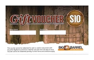 Picture of Big Barrel Gift Voucher $10.00