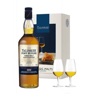 Picture of Talisker Port Ruighe Scotch Whisky 700ml + 2 Glasses Gift Pack