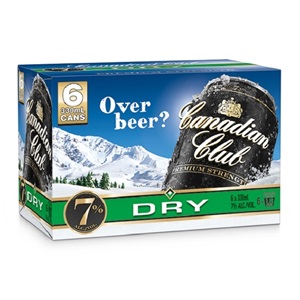 Picture of Canadian Club n Dry 7% 6pk Cans 330ml