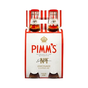 Picture of Pimms Lemonade & Ginger Ale 4pk Bottles 330ml