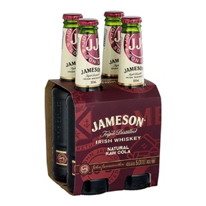 Picture of Jamesons Whiskey n Raw Cola 4pk Bottles 333ml