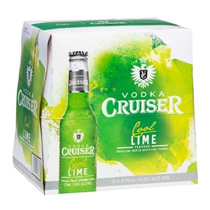 Picture of Cruiser 4.8% Cool Lime 12pk Btls 275ml