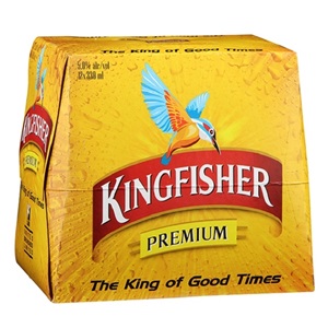 Picture of KingFisher 5% Premium Lager 12pk Bottles 330ml