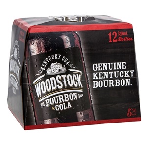 Picture of Woodstock  4.8% Bourbon n Cola 12pk Bottles 330ml