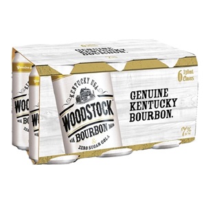 Picture of Woodstock 7% Bourbon n Zero Cola 6pk Cans 330ml