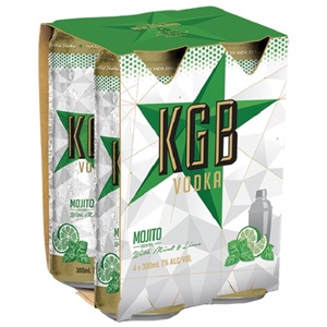 Picture of KGB Mojito 7% 4pk Cans 300ml
