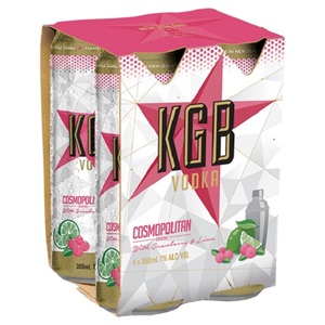 Picture of KGB Cosmopolitan 7% 4pk Cans 300ml
