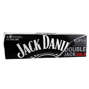 Picture of Jack Daniels Double Jack n Cola 10pk 250ml Cans