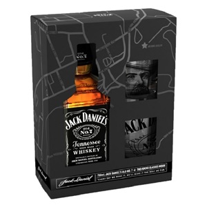 Picture of Jack Daniels Tennessee Whiskey 700ml+ 2Glasses GPk