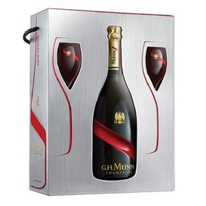 Picture of Mumm Champagne Brut NV + 2 Flutes Gift Pk 750ml