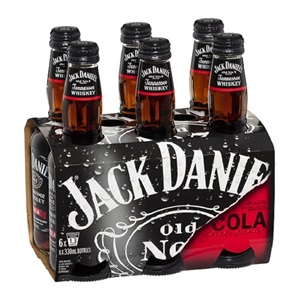 Picture of Jack Daniels & Cola 6pk Bottles 330ml