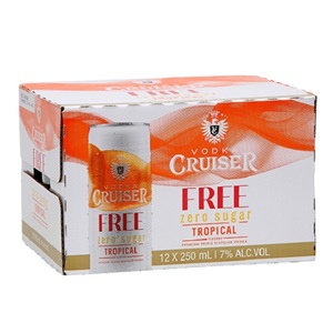 Picture of Cruiser 7% Zero Sugar Tropical 12pk Cans 250ml