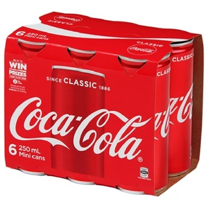 Picture of Coke 6pack Cans 250ml