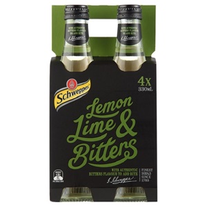 Picture of Schweppes Lemon lime & Bitters 4pk Bottles 330ml