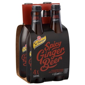 Picture of Schweppes Spicy Ginger Beer 4pk Bottles 330ml