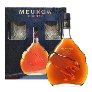 Picture of Meukow VSOP Cognac + 2 Glasses Gift Pack 700ml