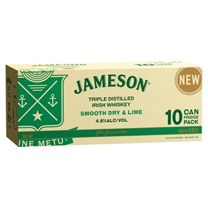Picture of Jameson Irish Whiskey 4.8% Smooth Dry & Lime 10pk Cans 375ml