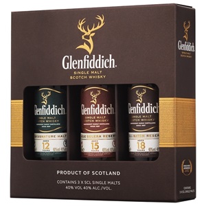 Picture of Glenfiddich 12/15/18YO Mini 3x50ml Gift Pk