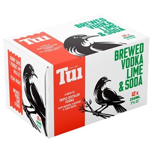 Picture of Tui Vodka Lime and Soda 7% 12pk Cans 250ml