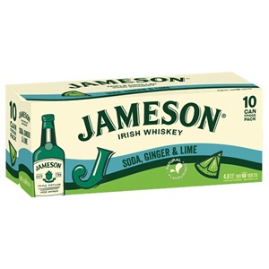Picture of Jameson Soda,Ginger & Lime Irish Whiskey Premix 10pk Cans 375ml