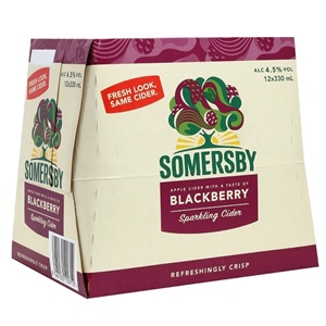 Picture of Somersby BlackBerry Cider 4.5% 12pk Btls 330ml