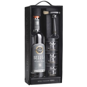 Picture of Beluga Gold Line Vodka 700ml + 3 Shot Glasses Gift Pack