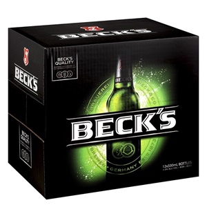 Picture of Becks Lager 12pk Bottles 330ml