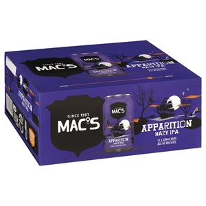 Picture of Mac's Apparition Hazy IPA 12pk Cans 330ml