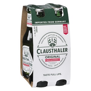 Picture of Clausthaler Non Alc Beer 4pk Bottles 330ml