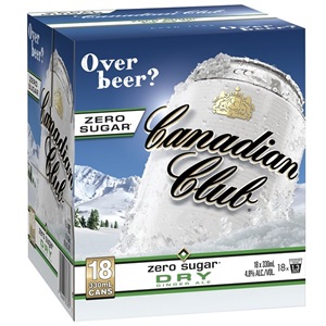 Picture of Canadian Club n Dry Zero Sugar 18pack Cans 330ml