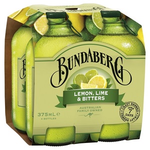 Picture of Bundaberg Lemon Lime & Bitters 4pk Bottles 375ml