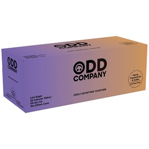 Picture of ODD Company Peach & Passionfruit Vodka 10pk Cans 330ml