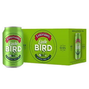 Picture of Emerson's LittleBird Alcohol Free 0.5% 6pack Cans 330ml