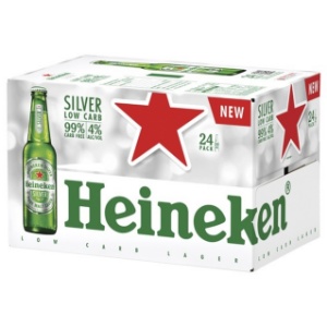 Picture of Heineken Silver Low Carb 24pk Bottles 330ml