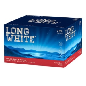 Picture of Long White 7% Apple & Pear 12pk Cans 240ml