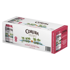 Picture of Coruba 5% Raspberry Grapefruit 10pk Cans 330ml