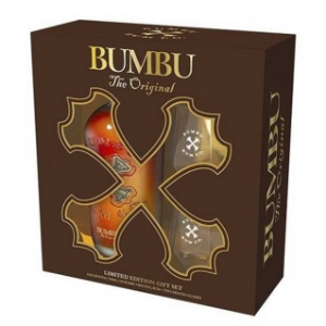 Picture of Bumbu Caribbean Rum 700ml + 2 Glasses Gift Pack