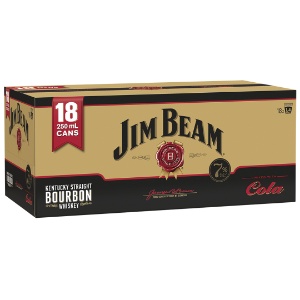 Picture of Jim Beam Gold 7% Bourbon n Cola 18pk Cans 250ml